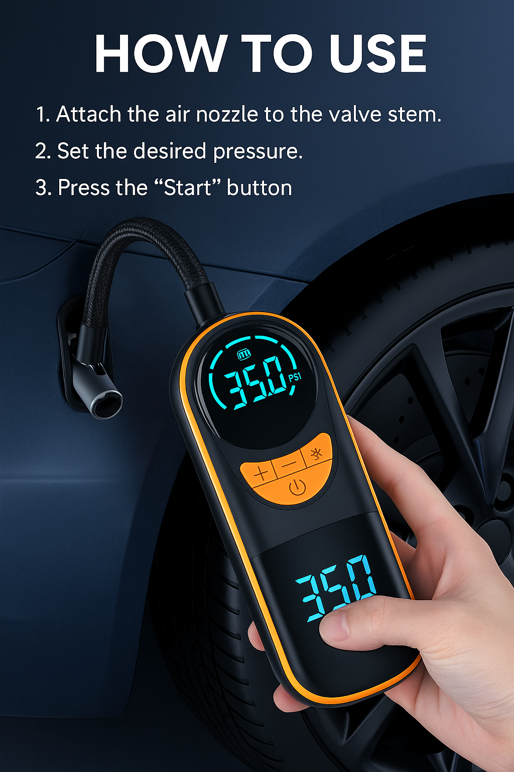 The Smart Digital Tire Inflator Pump